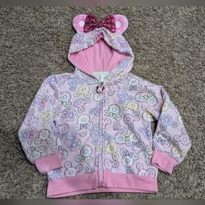 Disney store 4t Minnie mouse donut hooded sweatshirt jacket
